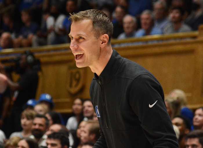Duke basketball head coach Jon Scheyer